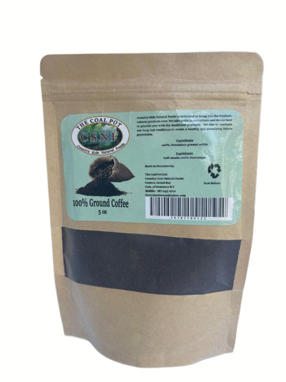 100% Ground Coffee/Coal Pot