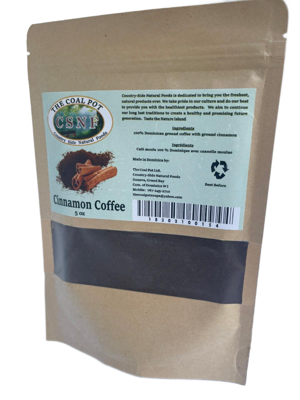 100% Ground Coffee/Coal Pot
