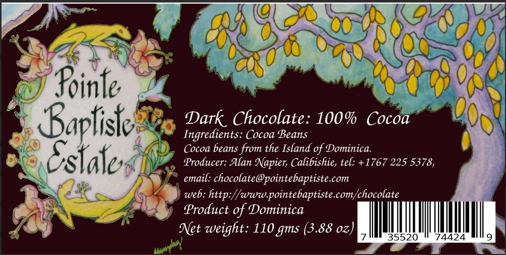 Dark Chocolate110g (Pointe Baptist Estate)