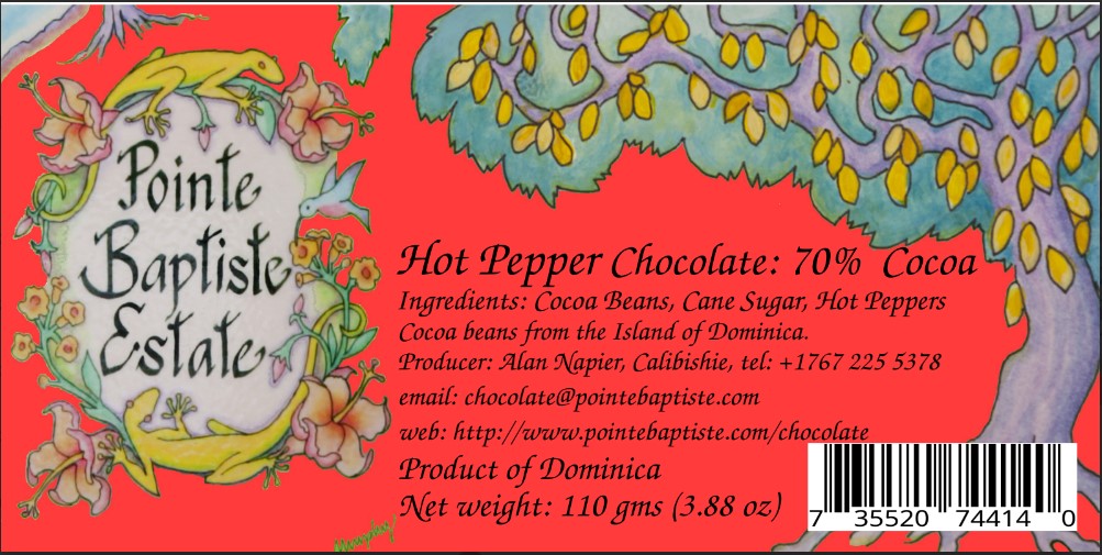 Dark Chocolate110g (Pointe Baptist Estate)