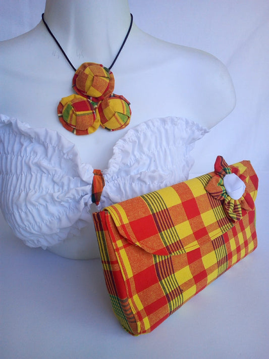 Necklace sets and Clutch/Rosemond's Creole Sewing Shop freeshipping - Buydominicaonline.com