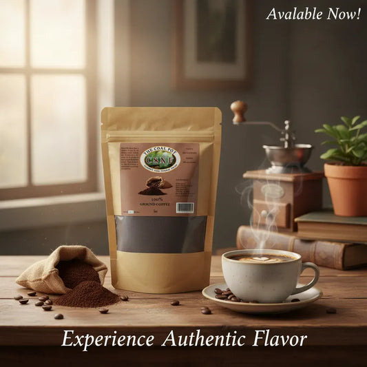 100% Ground Coffee/Coal Pot