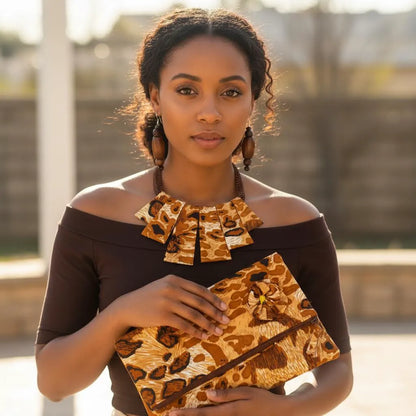 Necklace sets and Clutch/Rosemond's Creole Sewing Shop