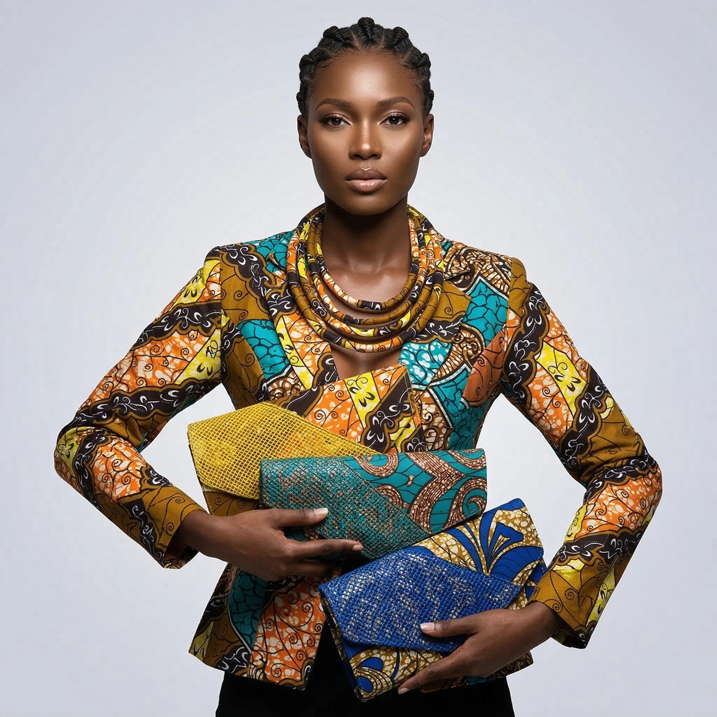 Necklace sets and Clutch/Rosemond's Creole Sewing Shop