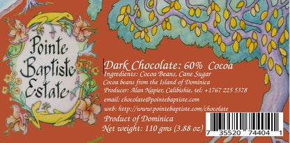 Dark Chocolate110g (Pointe Baptist Estate)