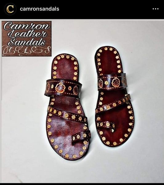 Camron's Sandals - 100% Handmade Women/kids Leather Sandals / Order on Demand
